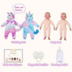 BABESIDE twin dolls in unicorn outfits promote magical dress-up and play