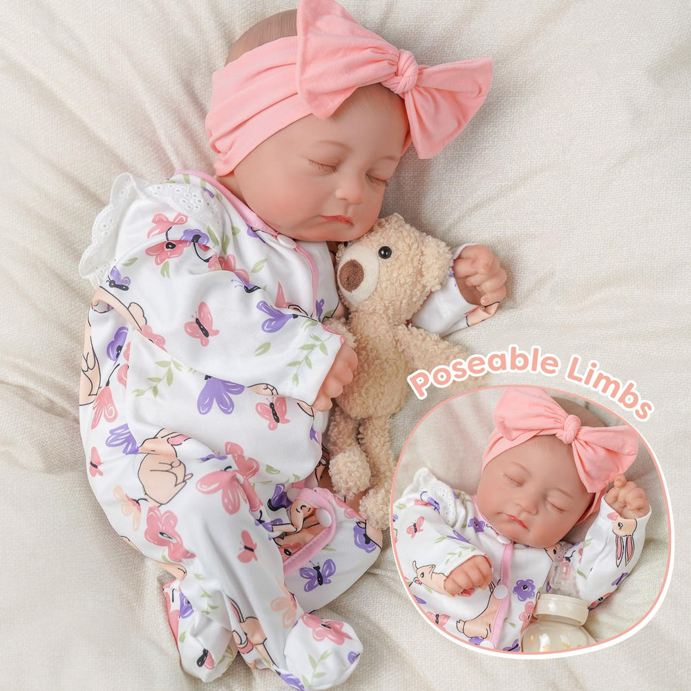 BABESIDE doll includes birth certificate and accessories for realistic pretend care.