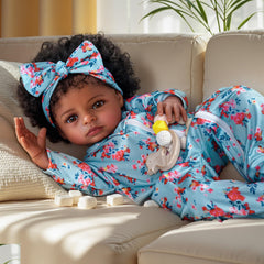 BABESIDE black doll wearing designer outfit for stylish pretend play and photography