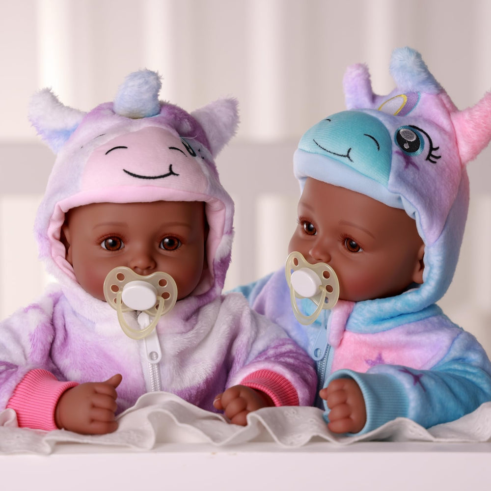 BABESIDE twin dolls showcase hand-painted details for authentic charm