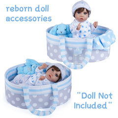 BABESIDE blue onesie for 8-12 inch dolls, soft fabric and easy dressing.