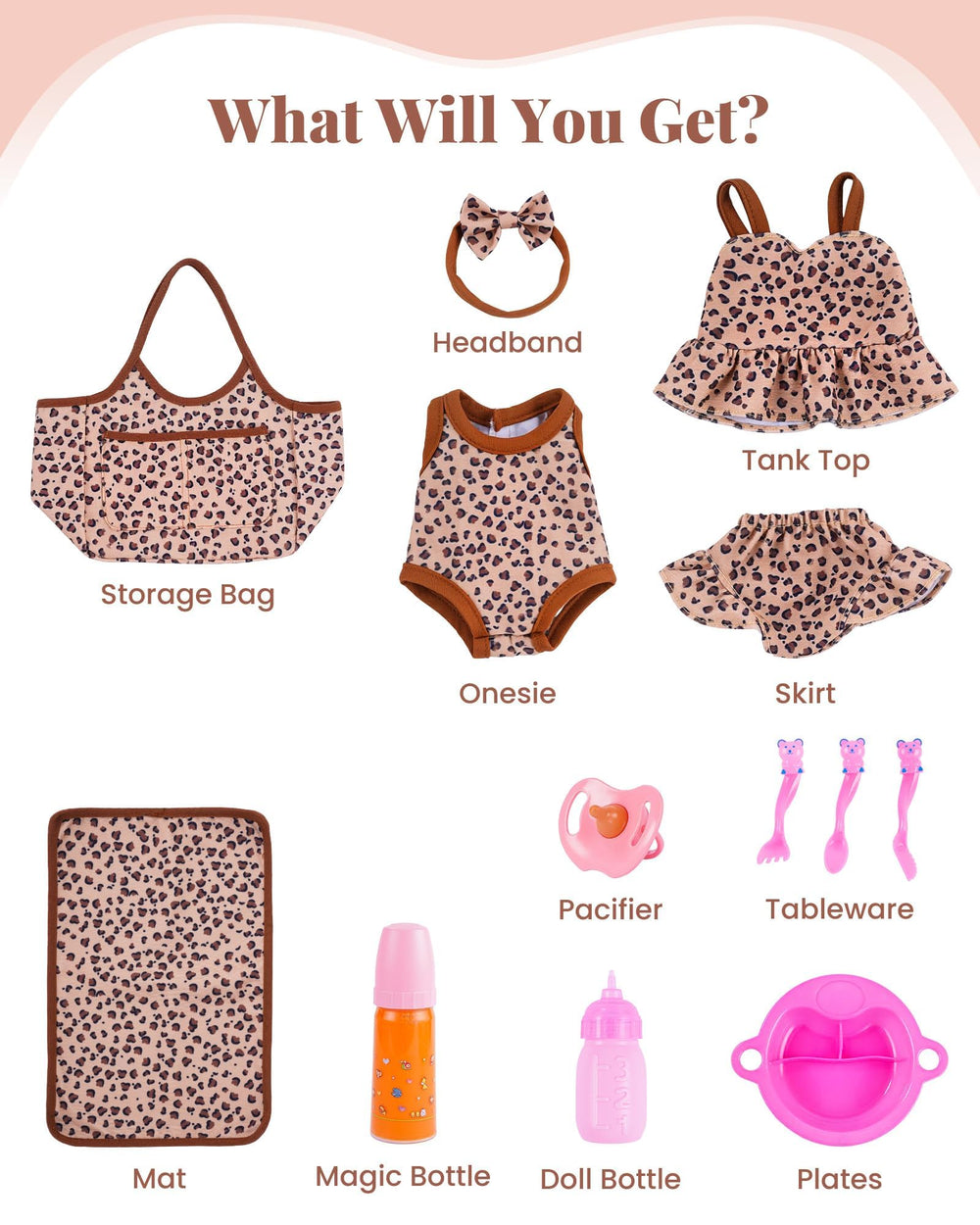 BABESIDE complete doll accessory set for imaginative scenarios