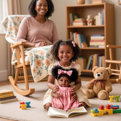 BABESIDE Daisy head-turnable feature enables natural posing during pretend play