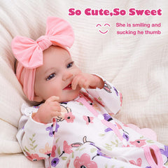 BABESIDE Dara newborn-like soft cloth body invites gentle cuddling and imaginative play