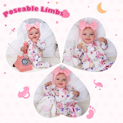 BABESIDE Dara wearing a pink princess dress for magical pretend play
