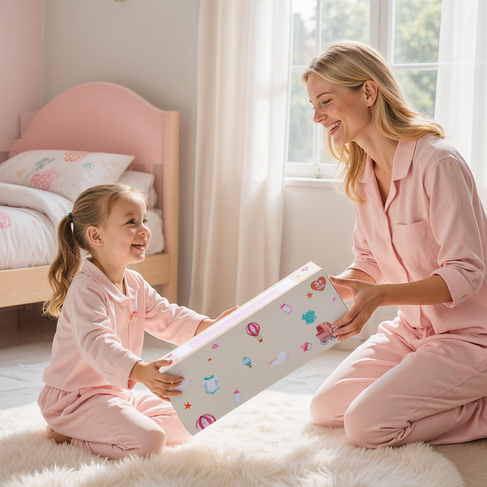 BABESIDE doll bassinet scene encourages organized storage during play.