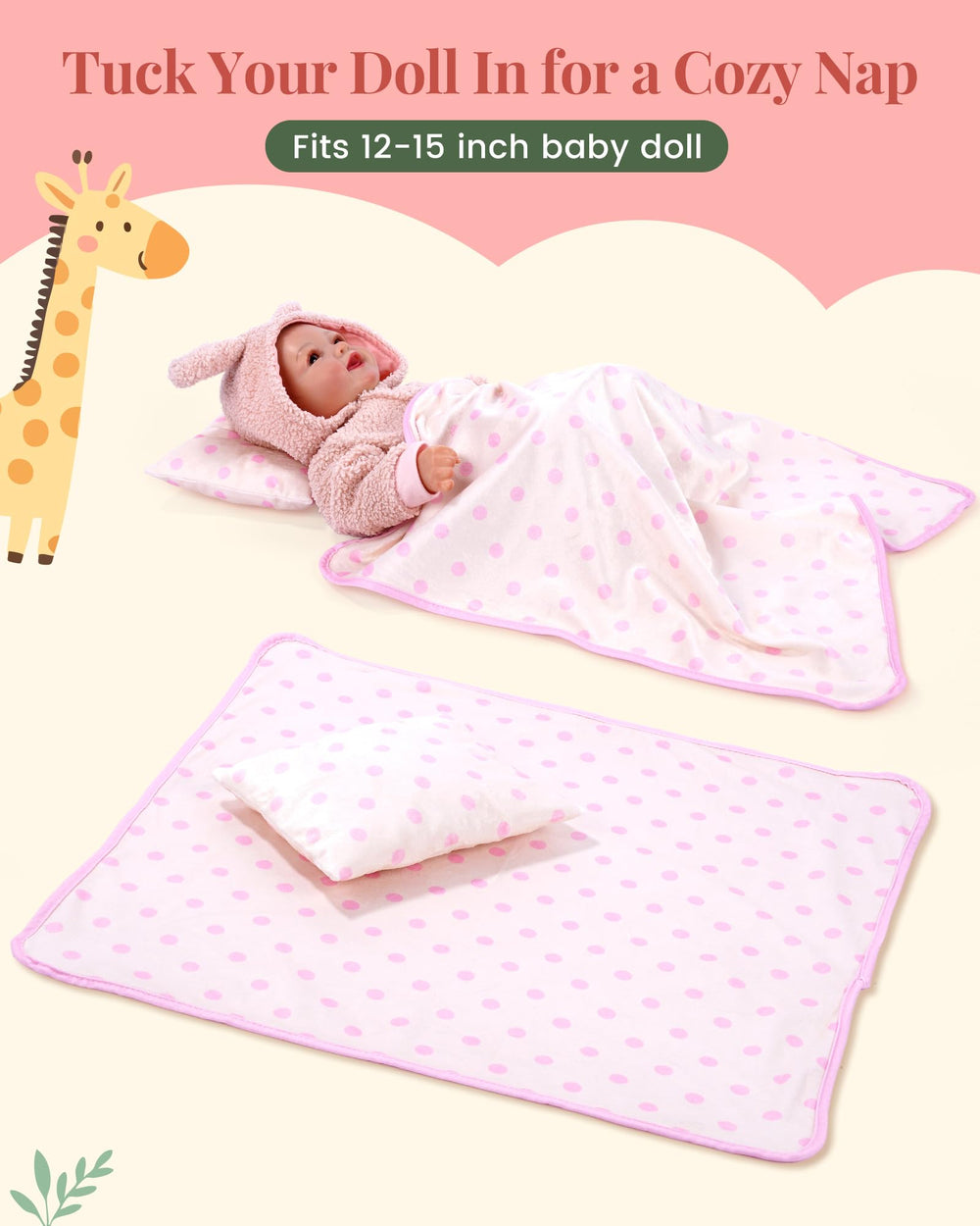 Babeside doll bedding set adds realism for cozy pretend naps