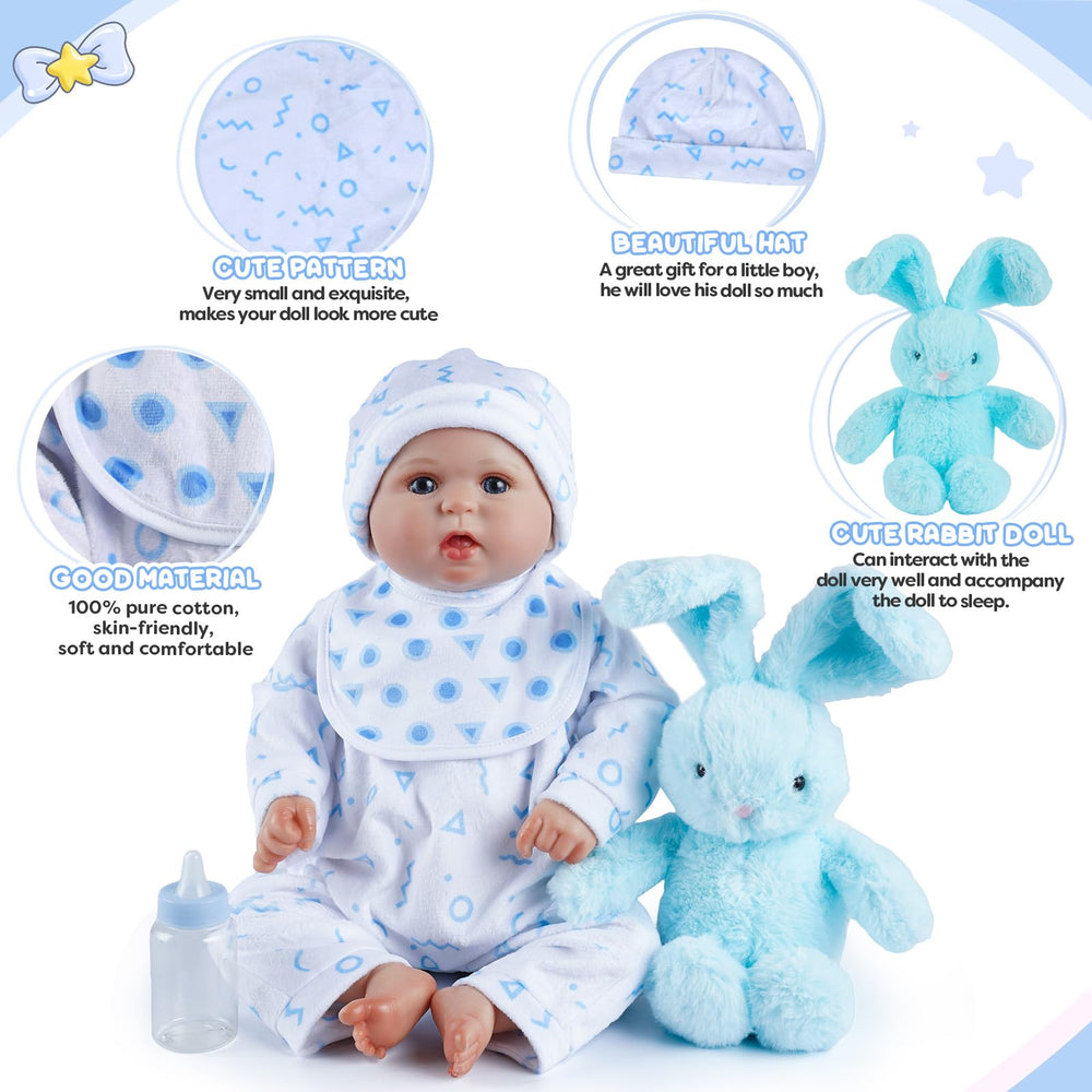 BABESIDE soft-texture doll bib for gentle feeding pretend play.