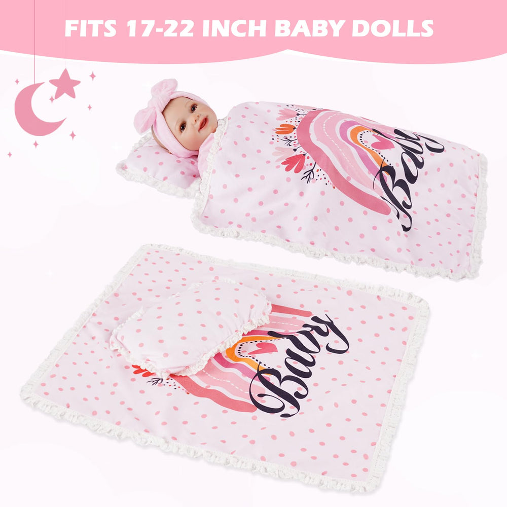 BABESIDE doll blanket provides soft warmth during pretend naps