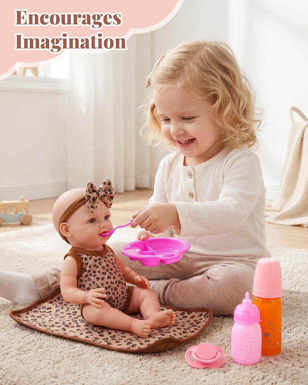 BABESIDE cushions and doll-care accessories for nurturing play sessions