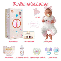 BABESIDE doll cleaning care guide with gentle wipe instructions