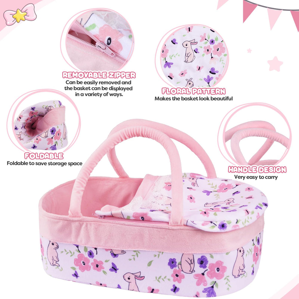 BABESIDE 17-22 inch doll clothes collection displayed for easy dressing and mix-and-match.