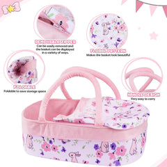 BABESIDE 17-22 inch doll clothes collection displayed for easy dressing and mix-and-match.