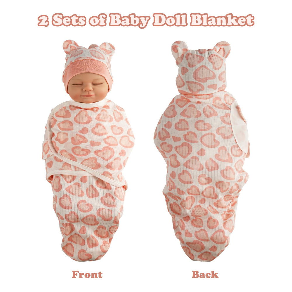 BABESIDE pink doll gloves provide warmth and realistic detail.