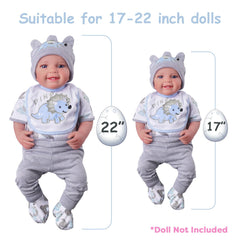 BABESIDE doll hat completes dinosaurs outfits with extra warmth