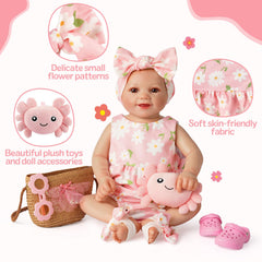 BABESIDE pink rose headband adds a cute finishing touch to doll outfits.
