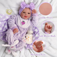 Babeside doll in bassinet showcasing display-ready presentation