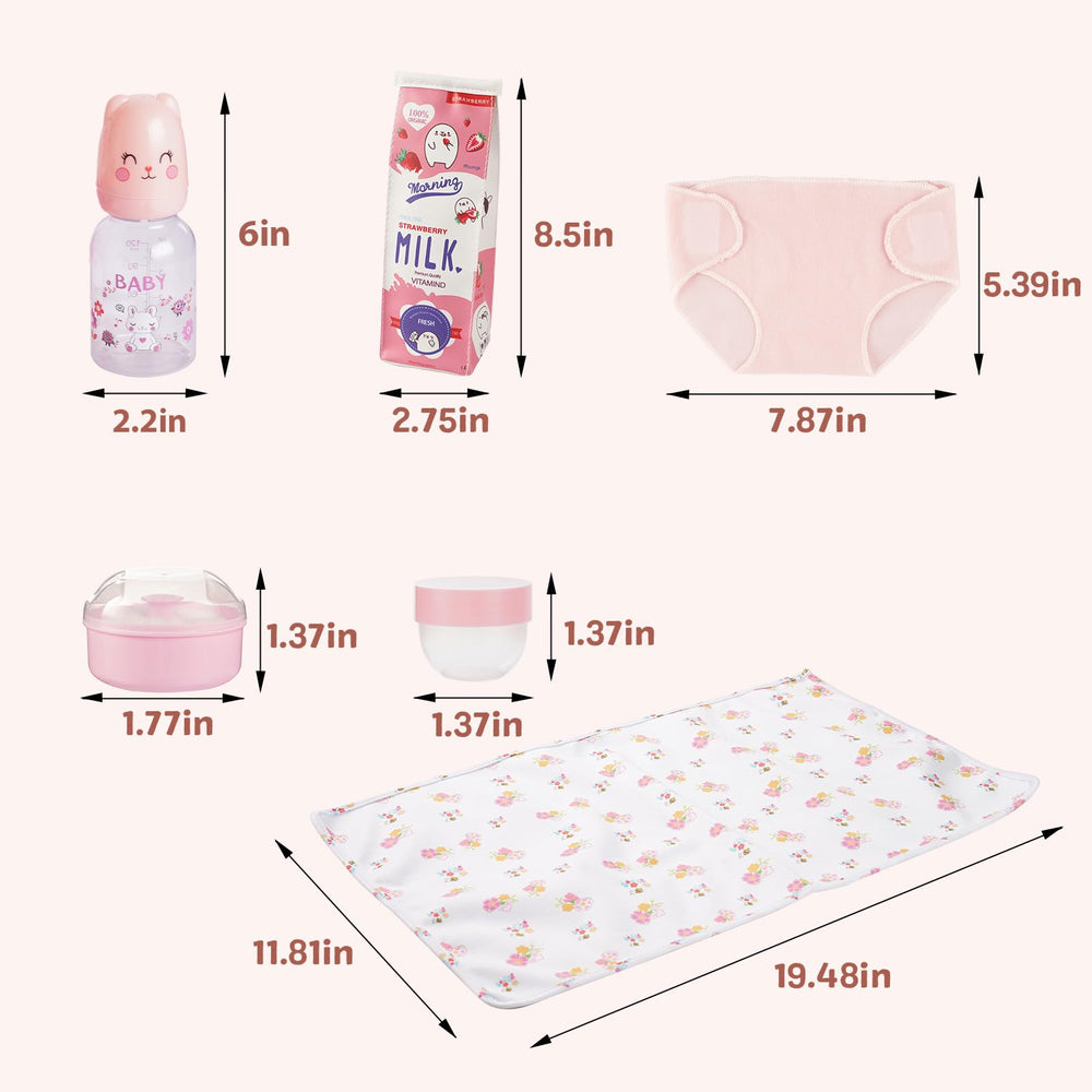 BABESIDE milk carton enhancing realistic bottle-feeding pretend play