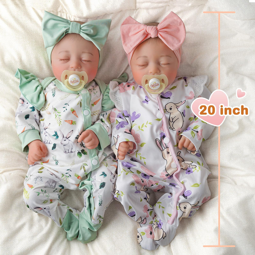 BABESIDE sleeping twin dolls offer a gentle bedtime companion