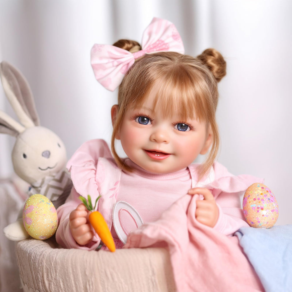 BABESIDE Doreen plush bunny adds cozy photo-friendly moment.