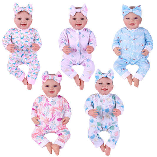 Babeside fish-pattern doll clothes add cute realism for 17-22 inch reborn dolls.