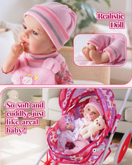 BABESIDE foldable sunshade on the doll stroller for shade during play