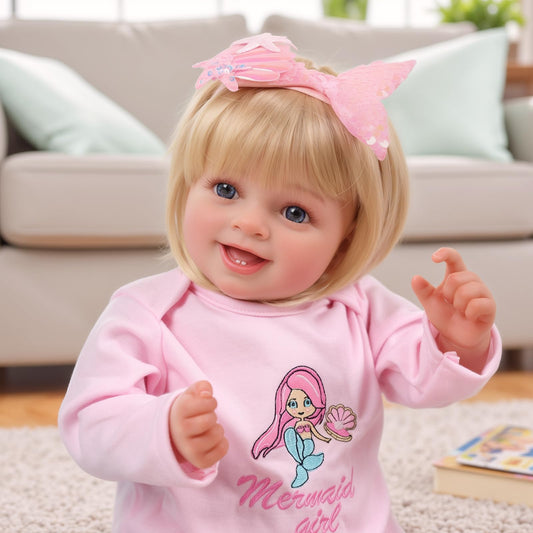 BABESIDE lifelike doll face closeup, ideal for nurturing role-play and realism.