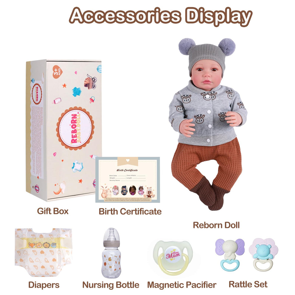 BABESIDE reborn doll 17in gift box, perfect for birthdays