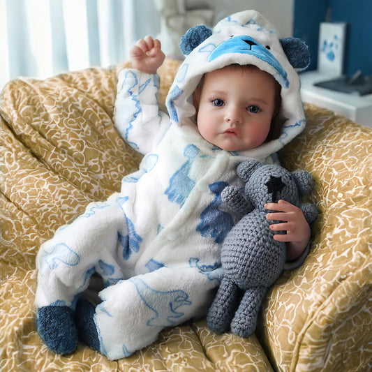 BABESIDE lifelike reborn baby doll with sleeping eyes for gentle pretend play.