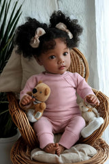BABESIDE Lifelike Reborn Daisy face with sparkling eyes, perfect for imaginative play and display.