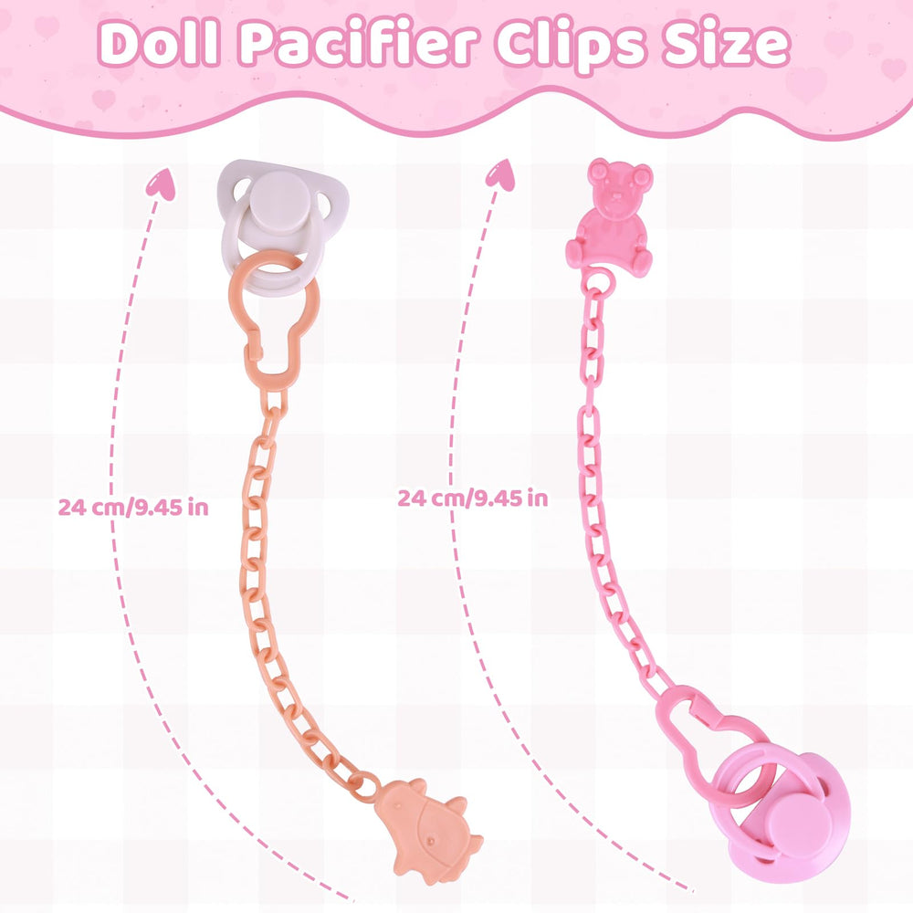 BABESIDE magnetic pacifier for dolls provides secure pretend feeding
