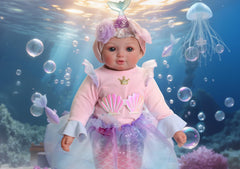BABESIDE Mermaid Baby Doll gift-ready packaging for holidays and birthdays
