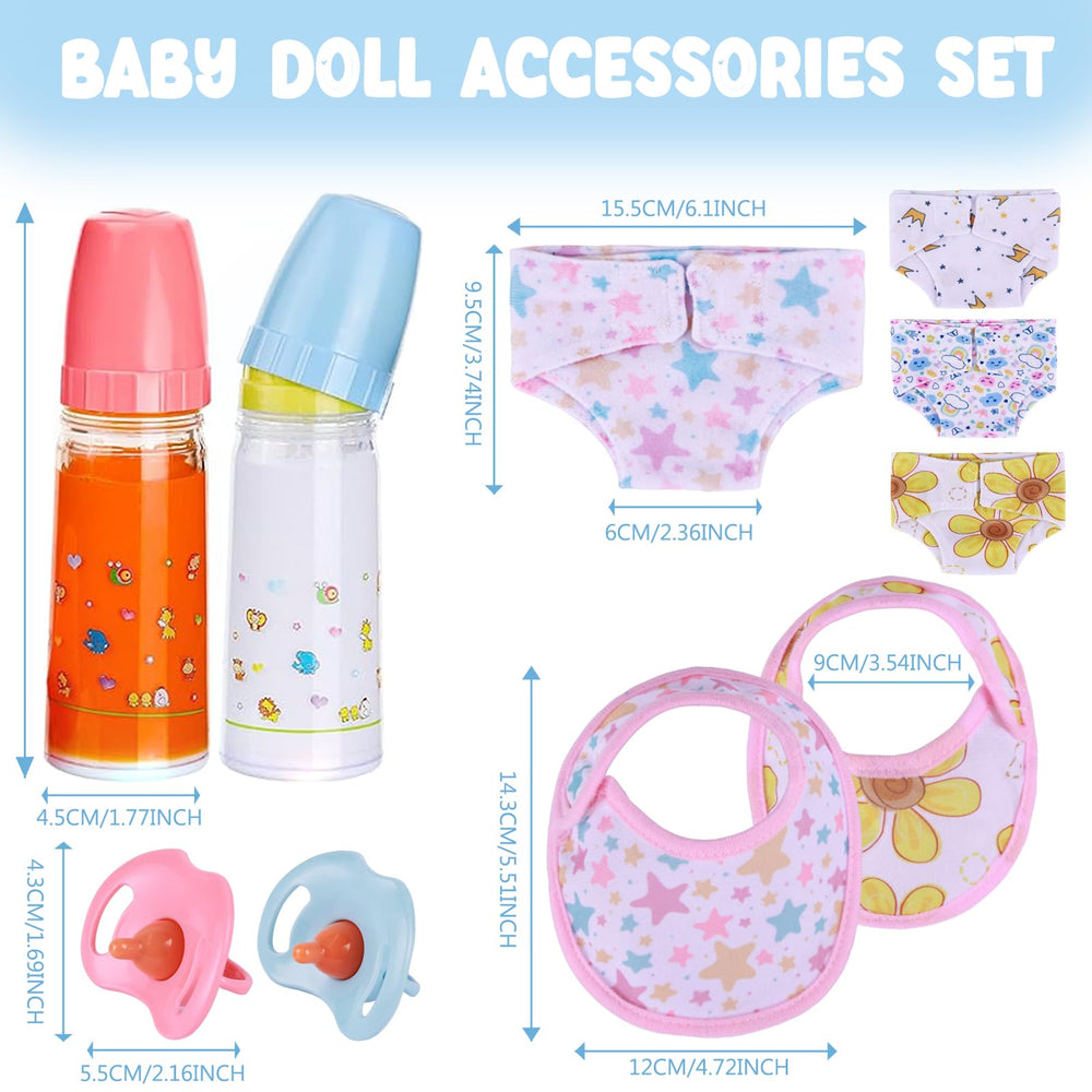 BABESIDE pastel floral design on bottles, bibs, and diapers