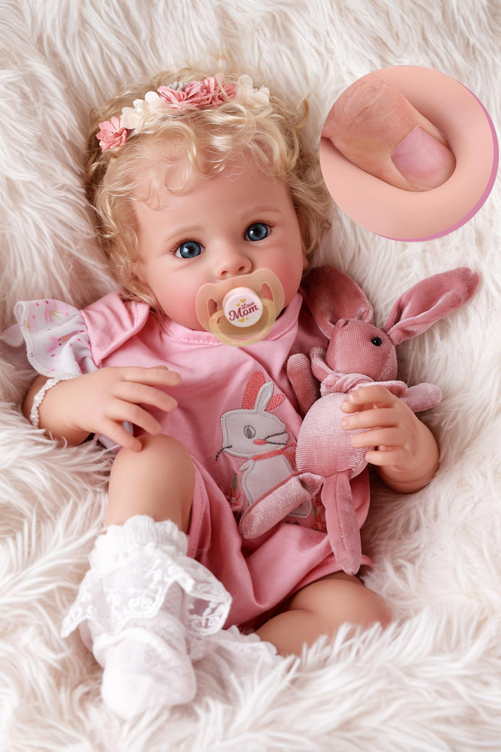 BABESIDE Reborn doll with 17-inch frame for imaginative play and cuddles