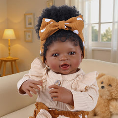 BABESIDE Reborn doll soft body full-length view highlights cuddly form.