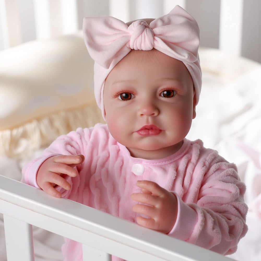 BABESIDE reborn baby doll nursing bottle for pretend feeding fun.