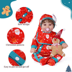 BABESIDE Santa hat for dolls, completes holiday outfits