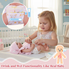 BABESIDE Sunny hand-applied lashes and rosy cheeks add lifelike charm