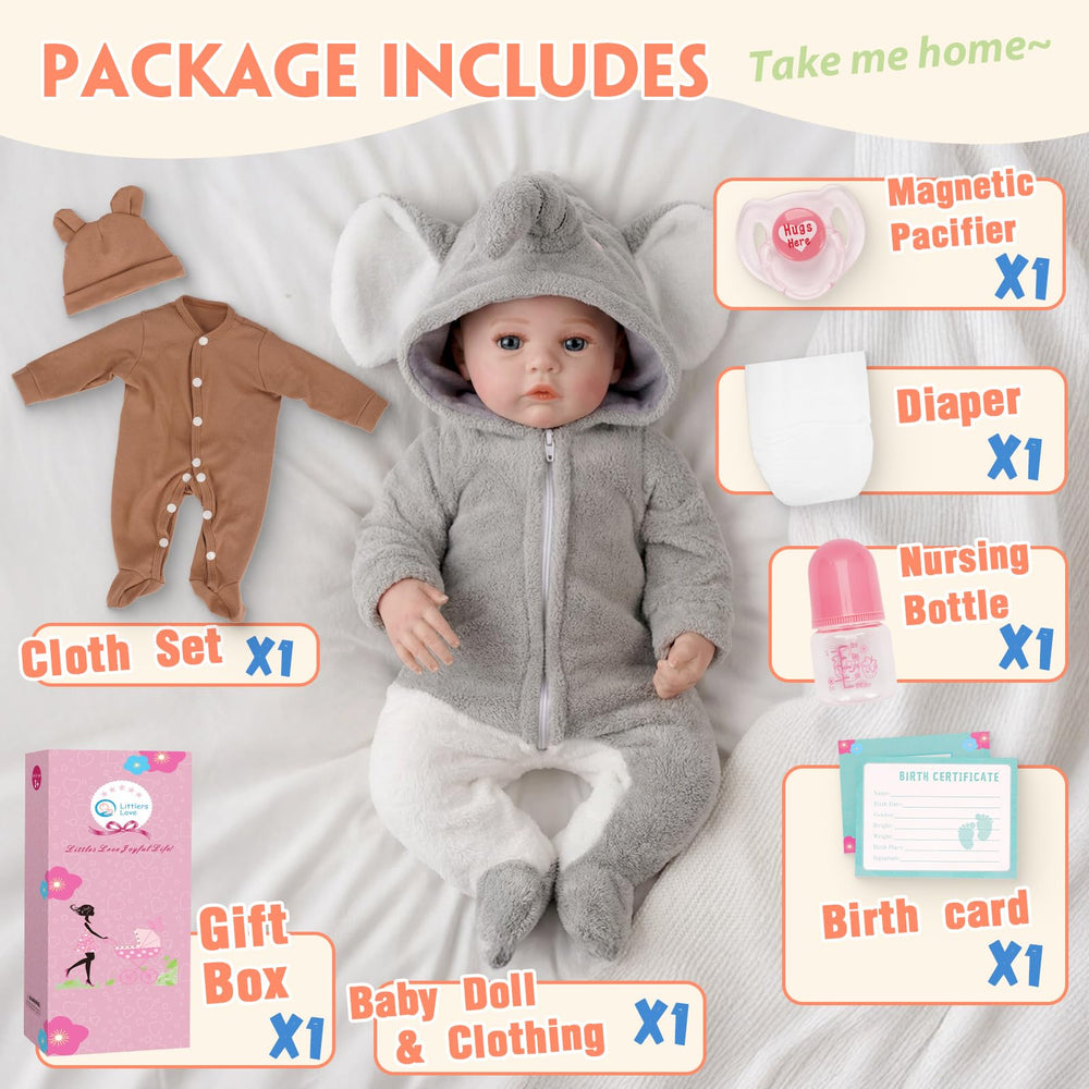 Babesnug reborn baby boy included accessories for complete play