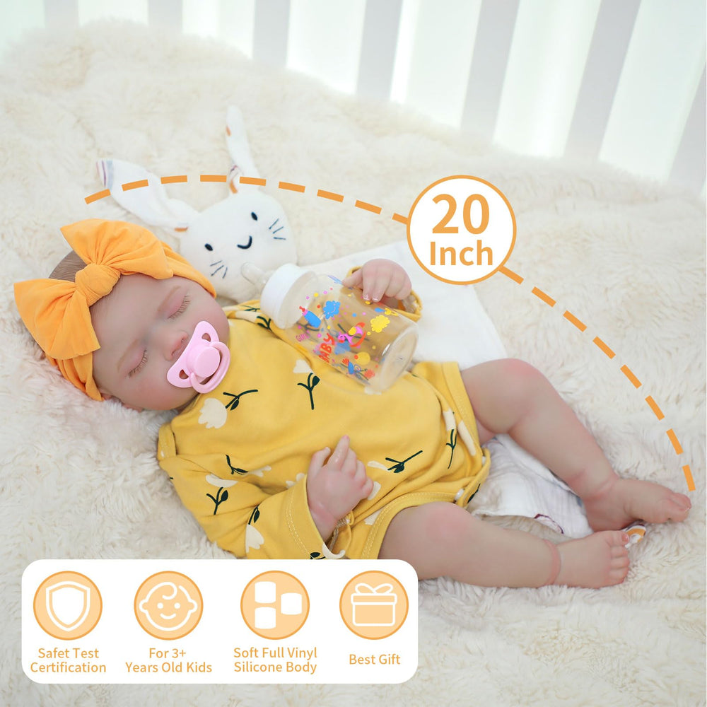 Babeviimt Reborn has rooted eyelashes for a natural newborn gaze