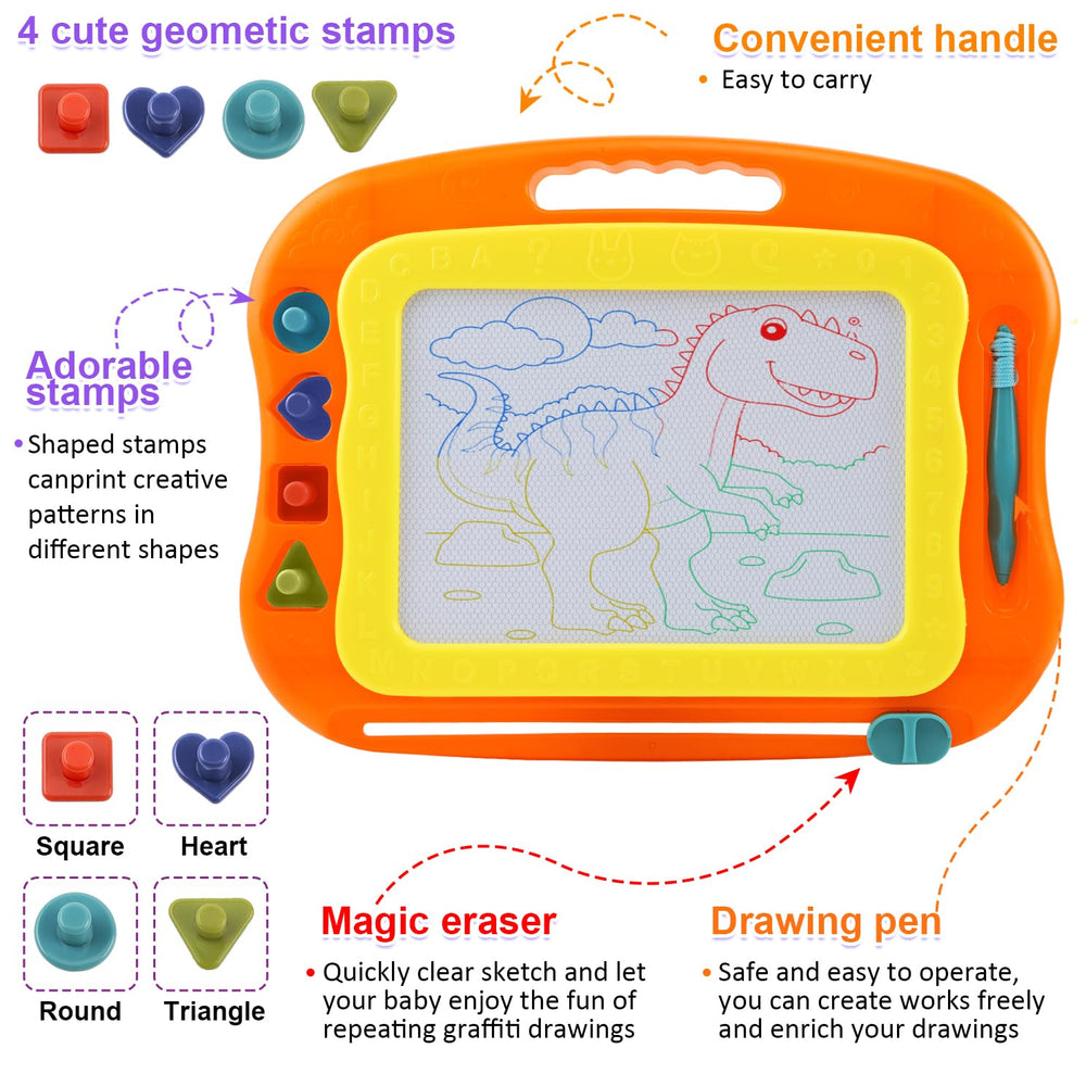 BABLOCVID drawing board color zones highlight four vibrant areas for guided coloring.