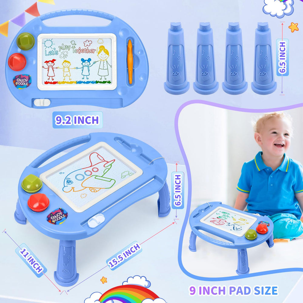 BABLOCVID toddler drawing board features a carrying handle for easy travel.