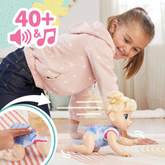 Baby Alive Harper Hugs with sippy cup promotes pretend feeding moments.