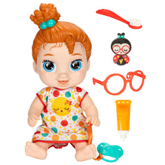 Baby Alive Lil Dreamer Dottie Doodle doll face close-up with sleepy eyes for bedtime play