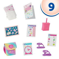 Baby Alive Time for School doll with worksheets sparks pretend classroom learning.