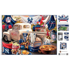Bold Yankee colors and graphics on Baby Fanatic MasterPieces puzzle