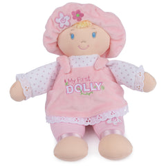 Baby GUND My First Dolly 13-inch plush, perfect for tiny hands and cuddling.
