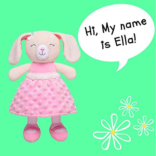 Ella's embroidered face design adds a friendly, safe look for little hands.