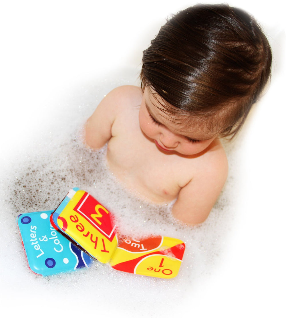 BabyBibi set of 4 bath books offers varied learning themes