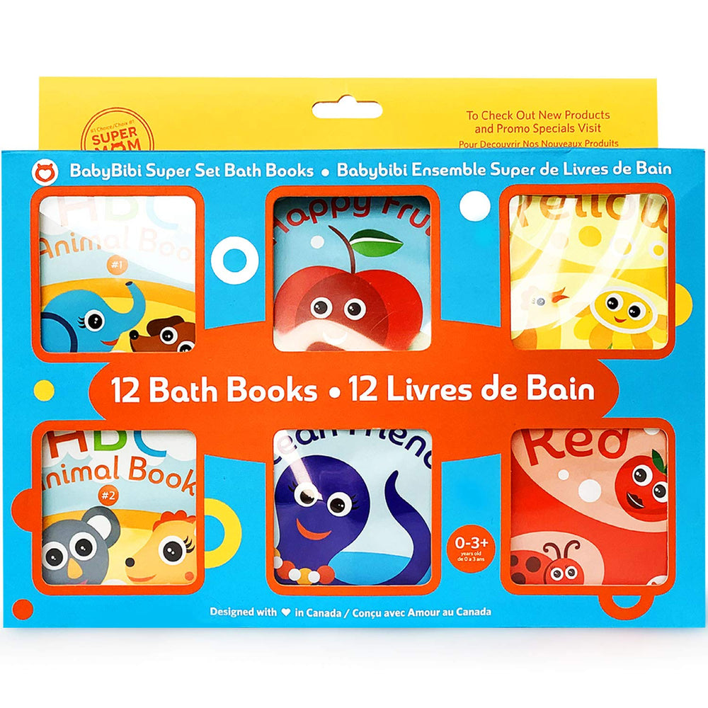 BabyBibi Super Bath Book Set 12 Ocean Friends supports sensory play in bath time